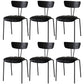 Industrial Style Metal Matte Finish Side Chair Open Back Dining Side Chair for Dining Room Black Black 6 Piece Set Clearhalo ' kitchen&dining_furn' 'Dining Chairs' 'Dining Tables & Seating' 'dining_chair' 'furn' 'furn_dining_chair' 'Furniture' 'furniture_dining_chair' 'Kitchen & Dining Furniture' 'kitchen' 3662776