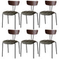 Industrial Style Metal Matte Finish Side Chair Open Back Dining Side Chair for Dining Room Walnut Green 6 Piece Set Clearhalo ' kitchen&dining_furn' 'Dining Chairs' 'Dining Tables & Seating' 'dining_chair' 'furn' 'furn_dining_chair' 'Furniture' 'furniture_dining_chair' 'Kitchen & Dining Furniture' 'kitchen' 3662794