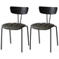 Industrial Style Metal Matte Finish Side Chair Open Back Dining Side Chair for Dining Room Black Green 2 Piece Set Clearhalo ' kitchen&dining_furn' 'Dining Chairs' 'Dining Tables & Seating' 'dining_chair' 'furn' 'furn_dining_chair' 'Furniture' 'furniture_dining_chair' 'Kitchen & Dining Furniture' 'kitchen' 3662795