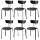 Industrial Style Metal Matte Finish Side Chair Open Back Dining Side Chair for Dining Room Black Green 6 Piece Set Clearhalo ' kitchen&dining_furn' 'Dining Chairs' 'Dining Tables & Seating' 'dining_chair' 'furn' 'furn_dining_chair' 'Furniture' 'furniture_dining_chair' 'Kitchen & Dining Furniture' 'kitchen' 3662797
