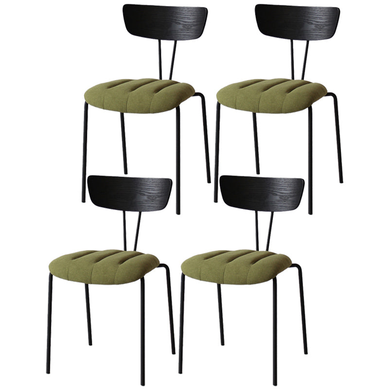 Industrial Style Metal Matte Finish Side Chair Open Back Dining Side Chair for Dining Room Black Turquoise 4 Piece Set Clearhalo ' kitchen&dining_furn' 'Dining Chairs' 'Dining Tables & Seating' 'dining_chair' 'furn' 'furn_dining_chair' 'Furniture' 'furniture_dining_chair' 'Kitchen & Dining Furniture' 'kitchen' 3662799