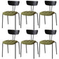 Industrial Style Metal Matte Finish Side Chair Open Back Dining Side Chair for Dining Room Black Turquoise 6 Piece Set Clearhalo ' kitchen&dining_furn' 'Dining Chairs' 'Dining Tables & Seating' 'dining_chair' 'furn' 'furn_dining_chair' 'Furniture' 'furniture_dining_chair' 'Kitchen & Dining Furniture' 'kitchen' 3662800