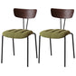 Industrial Style Metal Matte Finish Side Chair Open Back Dining Side Chair for Dining Room Walnut Turquoise 2 Piece Set Clearhalo ' kitchen&dining_furn' 'Dining Chairs' 'Dining Tables & Seating' 'dining_chair' 'furn' 'furn_dining_chair' 'Furniture' 'furniture_dining_chair' 'Kitchen & Dining Furniture' 'kitchen' 3662801