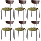Industrial Style Metal Matte Finish Side Chair Open Back Dining Side Chair for Dining Room Walnut Turquoise 6 Piece Set Clearhalo ' kitchen&dining_furn' 'Dining Chairs' 'Dining Tables & Seating' 'dining_chair' 'furn' 'furn_dining_chair' 'Furniture' 'furniture_dining_chair' 'Kitchen & Dining Furniture' 'kitchen' 3662803