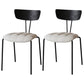 Industrial Style Metal Matte Finish Side Chair Open Back Dining Side Chair for Dining Room Black White 2 Piece Set Clearhalo ' kitchen&dining_furn' 'Dining Chairs' 'Dining Tables & Seating' 'dining_chair' 'furn' 'furn_dining_chair' 'Furniture' 'furniture_dining_chair' 'Kitchen & Dining Furniture' 'kitchen' 3662804