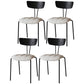 Industrial Style Metal Matte Finish Side Chair Open Back Dining Side Chair for Dining Room Black White 4 Piece Set Clearhalo ' kitchen&dining_furn' 'Dining Chairs' 'Dining Tables & Seating' 'dining_chair' 'furn' 'furn_dining_chair' 'Furniture' 'furniture_dining_chair' 'Kitchen & Dining Furniture' 'kitchen' 3662805