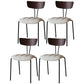 Industrial Style Metal Matte Finish Side Chair Open Back Dining Side Chair for Dining Room Walnut White 4 Piece Set Clearhalo ' kitchen&dining_furn' 'Dining Chairs' 'Dining Tables & Seating' 'dining_chair' 'furn' 'furn_dining_chair' 'Furniture' 'furniture_dining_chair' 'Kitchen & Dining Furniture' 'kitchen' 3662808