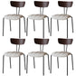 Industrial Style Metal Matte Finish Side Chair Open Back Dining Side Chair for Dining Room Walnut White 6 Piece Set Clearhalo ' kitchen&dining_furn' 'Dining Chairs' 'Dining Tables & Seating' 'dining_chair' 'furn' 'furn_dining_chair' 'Furniture' 'furniture_dining_chair' 'Kitchen & Dining Furniture' 'kitchen' 3662809