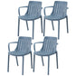 Scandinavian Kitchen Arm Chair Indoor Slat Back Plastic Dining Room Chair Grey 4 Piece Set Clearhalo ' kitchen&dining_furn' 'Dining Chairs' 'Dining Tables & Seating' 'dining_chair' 'furn' 'furn_dining_chair' 'Furniture' 'furniture_dining_chair' 'Kitchen & Dining Furniture' 'kitchen' 3662813