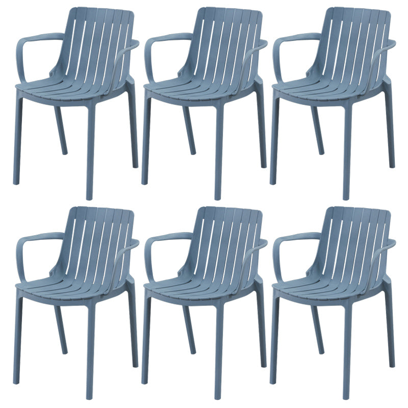 Scandinavian Kitchen Arm Chair Indoor Slat Back Plastic Dining Room Chair Grey 6 Piece Set Clearhalo ' kitchen&dining_furn' 'Dining Chairs' 'Dining Tables & Seating' 'dining_chair' 'furn' 'furn_dining_chair' 'Furniture' 'furniture_dining_chair' 'Kitchen & Dining Furniture' 'kitchen' 3662814