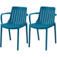 Scandinavian Kitchen Arm Chair Indoor Slat Back Plastic Dining Room Chair Blue 2 Piece Set Clearhalo ' kitchen&dining_furn' 'Dining Chairs' 'Dining Tables & Seating' 'dining_chair' 'furn' 'furn_dining_chair' 'Furniture' 'furniture_dining_chair' 'Kitchen & Dining Furniture' 'kitchen' 3662816