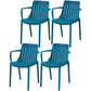 Scandinavian Kitchen Arm Chair Indoor Slat Back Plastic Dining Room Chair Blue 4 Piece Set Clearhalo ' kitchen&dining_furn' 'Dining Chairs' 'Dining Tables & Seating' 'dining_chair' 'furn' 'furn_dining_chair' 'Furniture' 'furniture_dining_chair' 'Kitchen & Dining Furniture' 'kitchen' 3662818