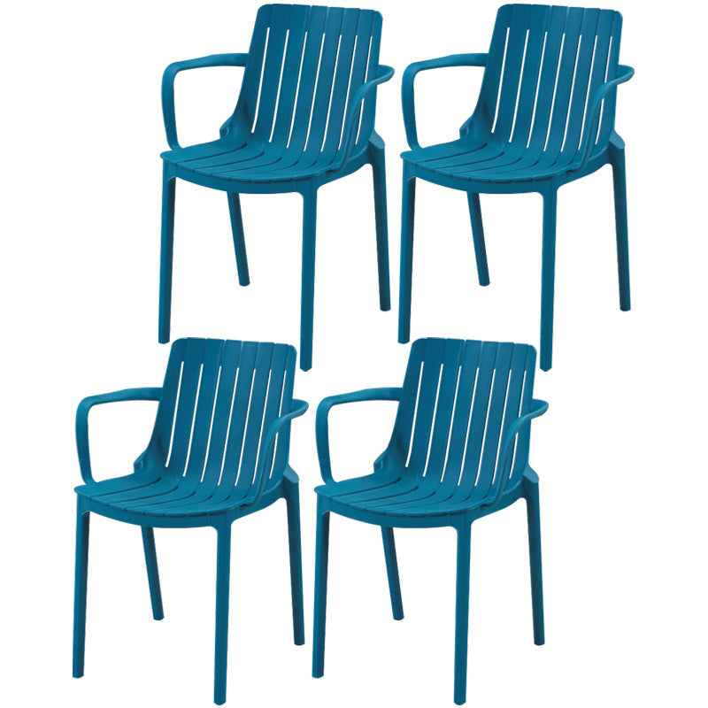 Scandinavian Kitchen Arm Chair Indoor Slat Back Plastic Dining Room Chair Blue 4 Piece Set Clearhalo ' kitchen&dining_furn' 'Dining Chairs' 'Dining Tables & Seating' 'dining_chair' 'furn' 'furn_dining_chair' 'Furniture' 'furniture_dining_chair' 'Kitchen & Dining Furniture' 'kitchen' 3662818