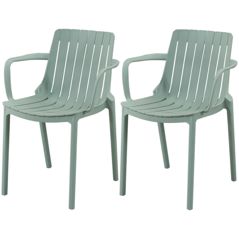 Scandinavian Kitchen Arm Chair Indoor Slat Back Plastic Dining Room Chair Green 2 Piece Set Clearhalo ' kitchen&dining_furn' 'Dining Chairs' 'Dining Tables & Seating' 'dining_chair' 'furn' 'furn_dining_chair' 'Furniture' 'furniture_dining_chair' 'Kitchen & Dining Furniture' 'kitchen' 3662822