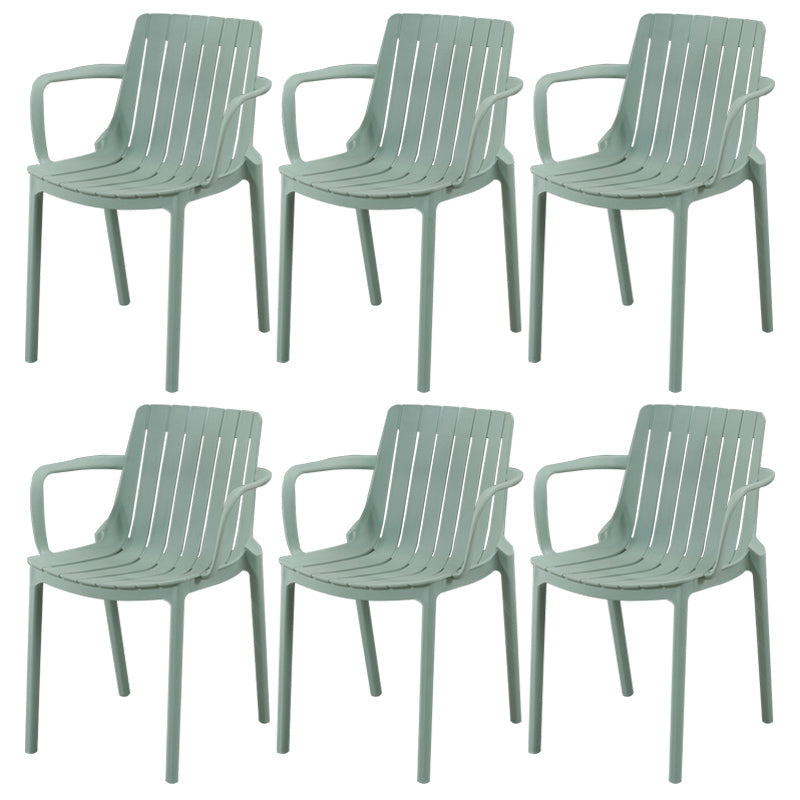 Scandinavian Kitchen Arm Chair Indoor Slat Back Plastic Dining Room Chair Green 6 Piece Set Clearhalo ' kitchen&dining_furn' 'Dining Chairs' 'Dining Tables & Seating' 'dining_chair' 'furn' 'furn_dining_chair' 'Furniture' 'furniture_dining_chair' 'Kitchen & Dining Furniture' 'kitchen' 3662827