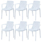 Scandinavian Kitchen Arm Chair Indoor Slat Back Plastic Dining Room Chair White 6 Piece Set Clearhalo ' kitchen&dining_furn' 'Dining Chairs' 'Dining Tables & Seating' 'dining_chair' 'furn' 'furn_dining_chair' 'Furniture' 'furniture_dining_chair' 'Kitchen & Dining Furniture' 'kitchen' 3662839