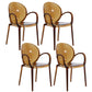 Modern Transparent Plastic Solid Back Side Chair 34"H Dining Chair for Restaurant Brown 4 Piece Set Clearhalo ' kitchen&dining_furn' 'Dining Chairs' 'Dining Tables & Seating' 'dining_chair' 'furn' 'furn_dining_chair' 'Furniture' 'furniture_dining_chair' 'Kitchen & Dining Furniture' 'kitchen' 3662841