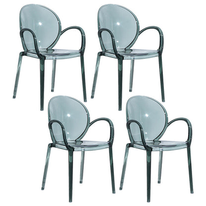 Modern Transparent Plastic Solid Back Side Chair 34"H Dining Chair for Restaurant Green 4 Piece Set Clearhalo ' kitchen&dining_furn' 'Dining Chairs' 'Dining Tables & Seating' 'dining_chair' 'furn' 'furn_dining_chair' 'Furniture' 'furniture_dining_chair' 'Kitchen & Dining Furniture' 'kitchen' 3662844