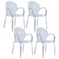 Modern Transparent Plastic Solid Back Side Chair 34"H Dining Chair for Restaurant Clear 4 Piece Set Clearhalo ' kitchen&dining_furn' 'Dining Chairs' 'Dining Tables & Seating' 'dining_chair' 'furn' 'furn_dining_chair' 'Furniture' 'furniture_dining_chair' 'Kitchen & Dining Furniture' 'kitchen' 3662853
