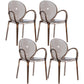 Modern Transparent Plastic Solid Back Side Chair 34"H Dining Chair for Restaurant Coffee 4 Piece Set Clearhalo ' kitchen&dining_furn' 'Dining Chairs' 'Dining Tables & Seating' 'dining_chair' 'furn' 'furn_dining_chair' 'Furniture' 'furniture_dining_chair' 'Kitchen & Dining Furniture' 'kitchen' 3662856