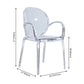 Modern Transparent Plastic Solid Back Side Chair 34"H Dining Chair for Restaurant Clearhalo ' kitchen&dining_furn' 'Dining Chairs' 'Dining Tables & Seating' 'dining_chair' 'furn' 'furn_dining_chair' 'Furniture' 'furniture_dining_chair' 'Kitchen & Dining Furniture' 'kitchen' 3662857