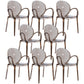Modern Transparent Plastic Solid Back Side Chair 34"H Dining Chair for Restaurant Coffee 8 Piece Set Clearhalo ' kitchen&dining_furn' 'Dining Chairs' 'Dining Tables & Seating' 'dining_chair' 'furn' 'furn_dining_chair' 'Furniture' 'furniture_dining_chair' 'Kitchen & Dining Furniture' 'kitchen' 3662858