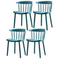 Scandinavian Style Plastic Dining Armless Chair Windsor Back Side Chair for Home Use Blue Windsor 4 Piece Set Clearhalo ' kitchen&dining_furn' 'Dining Chairs' 'Dining Tables & Seating' 'dining_chair' 'furn' 'furn_dining_chair' 'Furniture' 'furniture_dining_chair' 'Kitchen & Dining Furniture' 'kitchen' 3662863