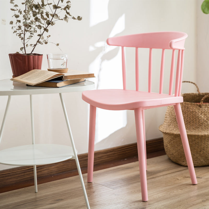 Scandinavian Style Plastic Dining Armless Chair Windsor Back Side Chair for Home Use Clearhalo ' kitchen&dining_furn' 'Dining Chairs' 'Dining Tables & Seating' 'dining_chair' 'furn' 'furn_dining_chair' 'Furniture' 'furniture_dining_chair' 'Kitchen & Dining Furniture' 'kitchen' 3662864