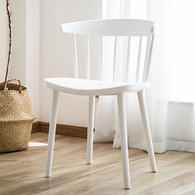 Scandinavian Style Plastic Dining Armless Chair Windsor Back Side Chair for Home Use Clearhalo ' kitchen&dining_furn' 'Dining Chairs' 'Dining Tables & Seating' 'dining_chair' 'furn' 'furn_dining_chair' 'Furniture' 'furniture_dining_chair' 'Kitchen & Dining Furniture' 'kitchen' 3662865