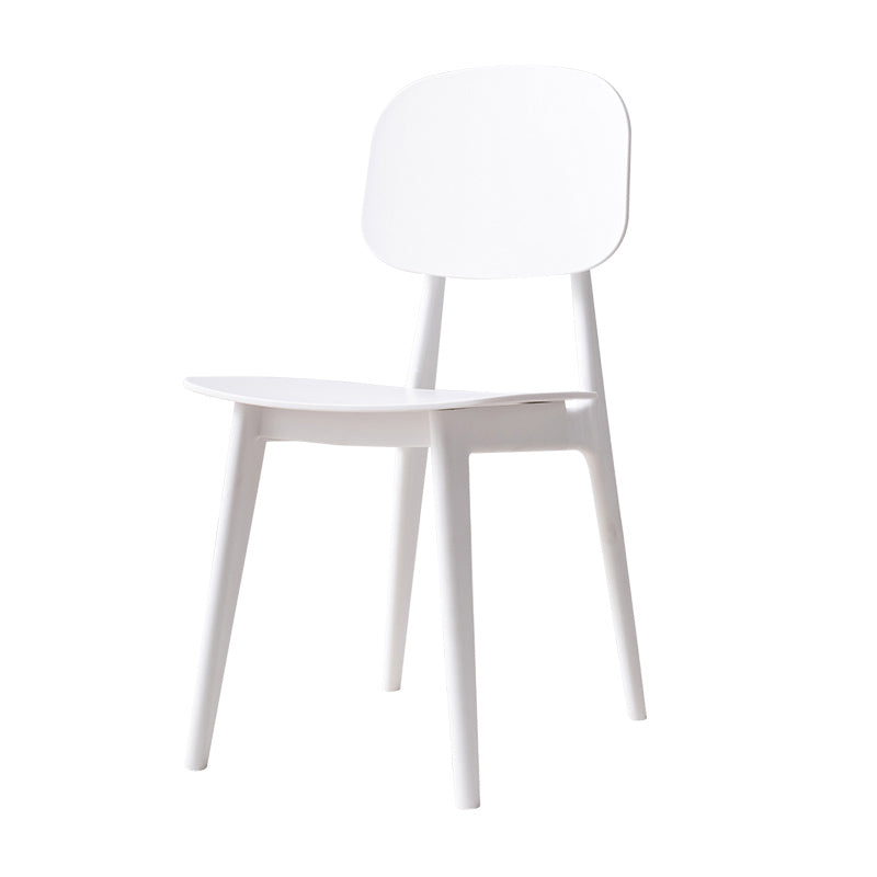 Scandinavian Style Plastic Dining Armless Chair Windsor Back Side Chair for Home Use White Open 1 Piece Clearhalo ' kitchen&dining_furn' 'Dining Chairs' 'Dining Tables & Seating' 'dining_chair' 'furn' 'furn_dining_chair' 'Furniture' 'furniture_dining_chair' 'Kitchen & Dining Furniture' 'kitchen' 3662866