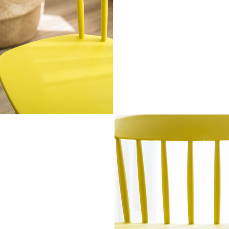 Scandinavian Style Plastic Dining Armless Chair Windsor Back Side Chair for Home Use Clearhalo ' kitchen&dining_furn' 'Dining Chairs' 'Dining Tables & Seating' 'dining_chair' 'furn' 'furn_dining_chair' 'Furniture' 'furniture_dining_chair' 'Kitchen & Dining Furniture' 'kitchen' 3662870