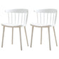 Scandinavian Style Plastic Dining Armless Chair Windsor Back Side Chair for Home Use White Windsor 2 Piece Set Clearhalo ' kitchen&dining_furn' 'Dining Chairs' 'Dining Tables & Seating' 'dining_chair' 'furn' 'furn_dining_chair' 'Furniture' 'furniture_dining_chair' 'Kitchen & Dining Furniture' 'kitchen' 3662873