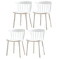 Scandinavian Style Plastic Dining Armless Chair Windsor Back Side Chair for Home Use White Windsor 4 Piece Set Clearhalo ' kitchen&dining_furn' 'Dining Chairs' 'Dining Tables & Seating' 'dining_chair' 'furn' 'furn_dining_chair' 'Furniture' 'furniture_dining_chair' 'Kitchen & Dining Furniture' 'kitchen' 3662874