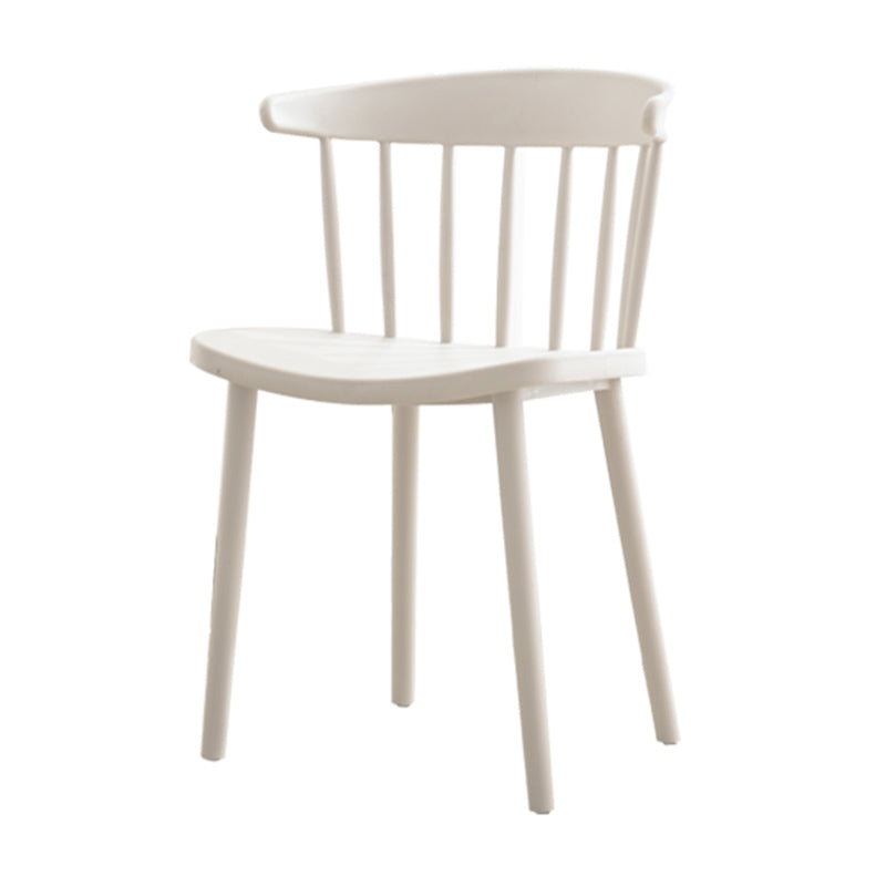 Scandinavian Style Plastic Dining Armless Chair Windsor Back Side Chair for Home Use Light Coffee Windsor 1 Piece Clearhalo ' kitchen&dining_furn' 'Dining Chairs' 'Dining Tables & Seating' 'dining_chair' 'furn' 'furn_dining_chair' 'Furniture' 'furniture_dining_chair' 'Kitchen & Dining Furniture' 'kitchen' 3662875