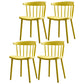 Scandinavian Style Plastic Dining Armless Chair Windsor Back Side Chair for Home Use Yellow Windsor 4 Piece Set Clearhalo ' kitchen&dining_furn' 'Dining Chairs' 'Dining Tables & Seating' 'dining_chair' 'furn' 'furn_dining_chair' 'Furniture' 'furniture_dining_chair' 'Kitchen & Dining Furniture' 'kitchen' 3662880