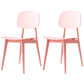 Scandinavian Style Plastic Dining Armless Chair Windsor Back Side Chair for Home Use Pink Open 2 Piece Set Clearhalo ' kitchen&dining_furn' 'Dining Chairs' 'Dining Tables & Seating' 'dining_chair' 'furn' 'furn_dining_chair' 'Furniture' 'furniture_dining_chair' 'Kitchen & Dining Furniture' 'kitchen' 3662885