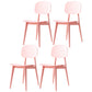 Scandinavian Style Plastic Dining Armless Chair Windsor Back Side Chair for Home Use Pink Open 4 Piece Set Clearhalo ' kitchen&dining_furn' 'Dining Chairs' 'Dining Tables & Seating' 'dining_chair' 'furn' 'furn_dining_chair' 'Furniture' 'furniture_dining_chair' 'Kitchen & Dining Furniture' 'kitchen' 3662886