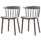 Scandinavian Style Plastic Dining Armless Chair Windsor Back Side Chair for Home Use Dark Coffee Windsor 2 Piece Set Clearhalo ' kitchen&dining_furn' 'Dining Chairs' 'Dining Tables & Seating' 'dining_chair' 'furn' 'furn_dining_chair' 'Furniture' 'furniture_dining_chair' 'Kitchen & Dining Furniture' 'kitchen' 3662888