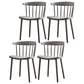 Scandinavian Style Plastic Dining Armless Chair Windsor Back Side Chair for Home Use Dark Coffee Windsor 4 Piece Set Clearhalo ' kitchen&dining_furn' 'Dining Chairs' 'Dining Tables & Seating' 'dining_chair' 'furn' 'furn_dining_chair' 'Furniture' 'furniture_dining_chair' 'Kitchen & Dining Furniture' 'kitchen' 3662889