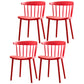 Scandinavian Style Plastic Dining Armless Chair Windsor Back Side Chair for Home Use Red Windsor 4 Piece Set Clearhalo ' kitchen&dining_furn' 'Dining Chairs' 'Dining Tables & Seating' 'dining_chair' 'furn' 'furn_dining_chair' 'Furniture' 'furniture_dining_chair' 'Kitchen & Dining Furniture' 'kitchen' 3662895