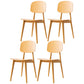 Scandinavian Style Plastic Dining Armless Chair Windsor Back Side Chair for Home Use Orange Open 4 Piece Set Clearhalo ' kitchen&dining_furn' 'Dining Chairs' 'Dining Tables & Seating' 'dining_chair' 'furn' 'furn_dining_chair' 'Furniture' 'furniture_dining_chair' 'Kitchen & Dining Furniture' 'kitchen' 3662898