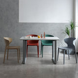 Scandinavian Style Plastic Dining Armless Chair Solid Back Side Chairs for Home Use Clearhalo ' kitchen&dining_furn' 'Dining Chairs' 'Dining Tables & Seating' 'dining_chair' 'furn' 'furn_dining_chair' 'Furniture' 'furniture_dining_chair' 'Kitchen & Dining Furniture' 'kitchen' 3662901