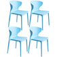 Scandinavian Style Plastic Dining Armless Chair Solid Back Side Chairs for Home Use Light Blue-White 4 Piece Set Clearhalo ' kitchen&dining_furn' 'Dining Chairs' 'Dining Tables & Seating' 'dining_chair' 'furn' 'furn_dining_chair' 'Furniture' 'furniture_dining_chair' 'Kitchen & Dining Furniture' 'kitchen' 3662902