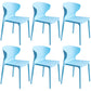 Scandinavian Style Plastic Dining Armless Chair Solid Back Side Chairs for Home Use Light Blue-White 6 Piece Set Clearhalo ' kitchen&dining_furn' 'Dining Chairs' 'Dining Tables & Seating' 'dining_chair' 'furn' 'furn_dining_chair' 'Furniture' 'furniture_dining_chair' 'Kitchen & Dining Furniture' 'kitchen' 3662903