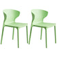 Scandinavian Style Plastic Dining Armless Chair Solid Back Side Chairs for Home Use Fruit Green 2 Piece Set Clearhalo ' kitchen&dining_furn' 'Dining Chairs' 'Dining Tables & Seating' 'dining_chair' 'furn' 'furn_dining_chair' 'Furniture' 'furniture_dining_chair' 'Kitchen & Dining Furniture' 'kitchen' 3662905