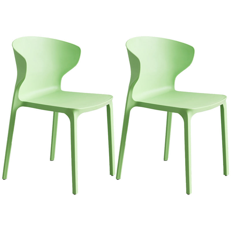 Scandinavian Style Plastic Dining Armless Chair Solid Back Side Chairs for Home Use Fruit Green 2 Piece Set Clearhalo ' kitchen&dining_furn' 'Dining Chairs' 'Dining Tables & Seating' 'dining_chair' 'furn' 'furn_dining_chair' 'Furniture' 'furniture_dining_chair' 'Kitchen & Dining Furniture' 'kitchen' 3662905