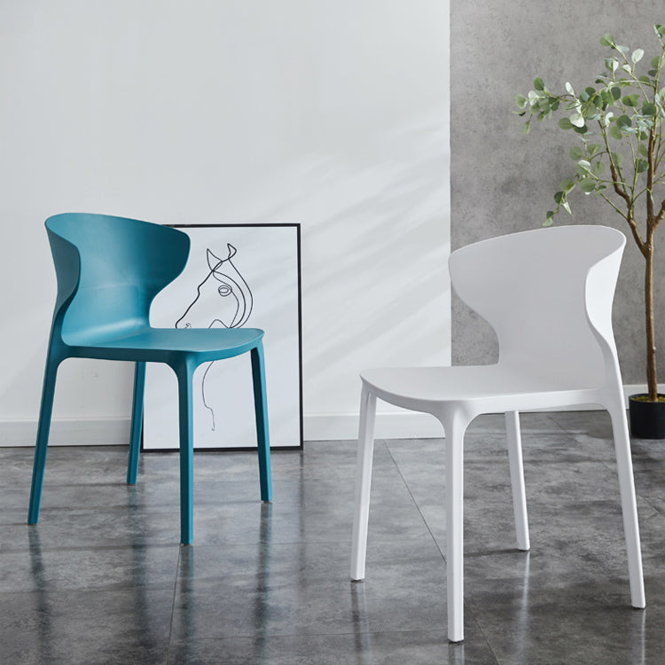 Scandinavian Style Plastic Dining Armless Chair Solid Back Side Chairs for Home Use Clearhalo ' kitchen&dining_furn' 'Dining Chairs' 'Dining Tables & Seating' 'dining_chair' 'furn' 'furn_dining_chair' 'Furniture' 'furniture_dining_chair' 'Kitchen & Dining Furniture' 'kitchen' 3662906