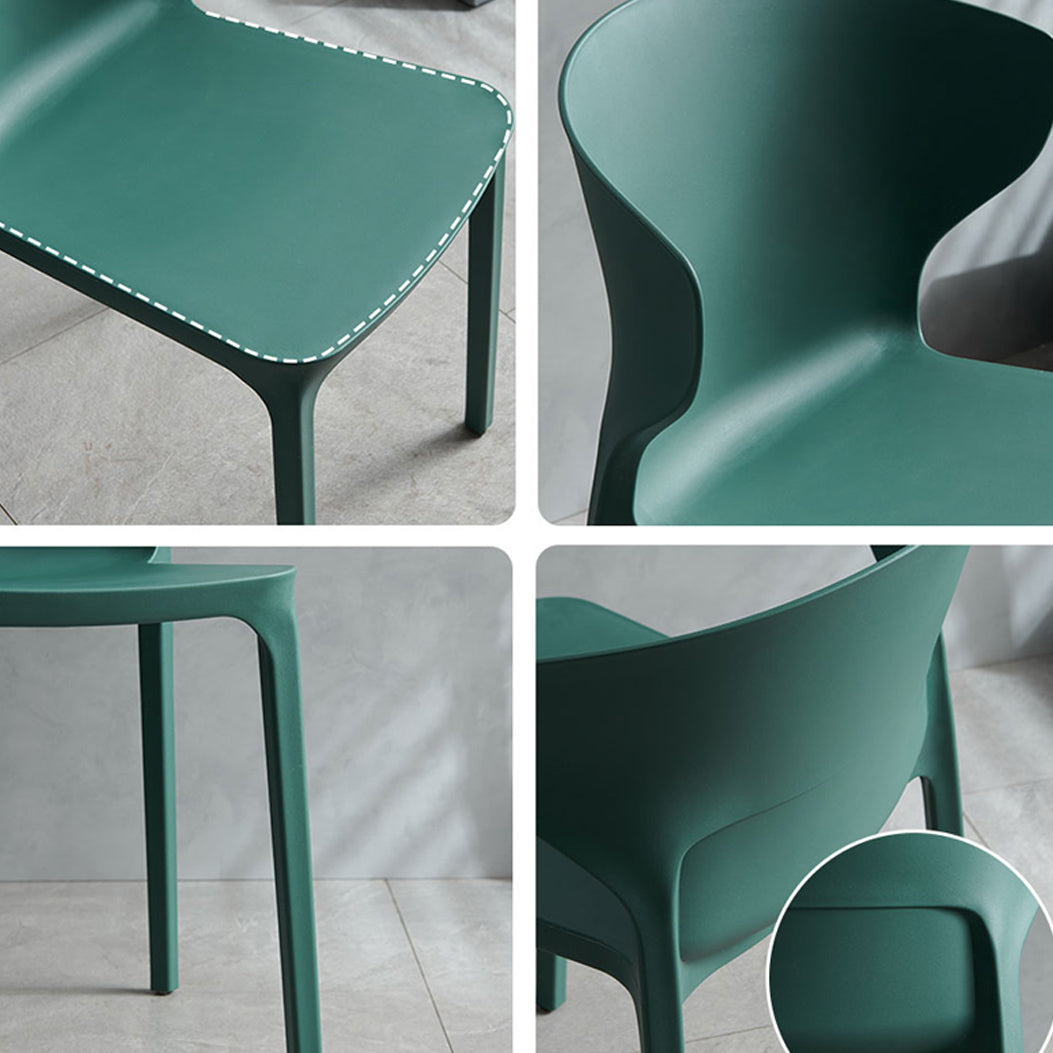 Scandinavian Style Plastic Dining Armless Chair Solid Back Side Chairs for Home Use Clearhalo ' kitchen&dining_furn' 'Dining Chairs' 'Dining Tables & Seating' 'dining_chair' 'furn' 'furn_dining_chair' 'Furniture' 'furniture_dining_chair' 'Kitchen & Dining Furniture' 'kitchen' 3662910