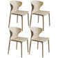 Scandinavian Style Plastic Dining Armless Chair Solid Back Side Chairs for Home Use Khaki 4 Piece Set Clearhalo ' kitchen&dining_furn' 'Dining Chairs' 'Dining Tables & Seating' 'dining_chair' 'furn' 'furn_dining_chair' 'Furniture' 'furniture_dining_chair' 'Kitchen & Dining Furniture' 'kitchen' 3662913