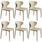 Scandinavian Style Plastic Dining Armless Chair Solid Back Side Chairs for Home Use Khaki 6 Piece Set Clearhalo ' kitchen&dining_furn' 'Dining Chairs' 'Dining Tables & Seating' 'dining_chair' 'furn' 'furn_dining_chair' 'Furniture' 'furniture_dining_chair' 'Kitchen & Dining Furniture' 'kitchen' 3662916